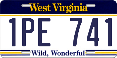 WV license plate 1PE741