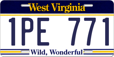 WV license plate 1PE771