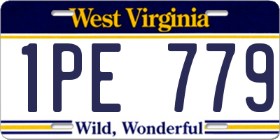 WV license plate 1PE779
