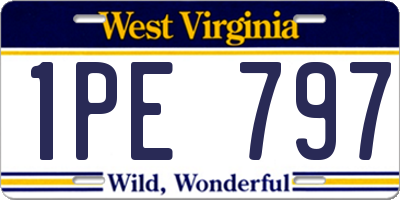 WV license plate 1PE797