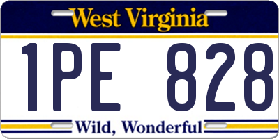 WV license plate 1PE828
