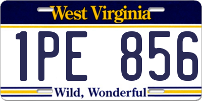 WV license plate 1PE856