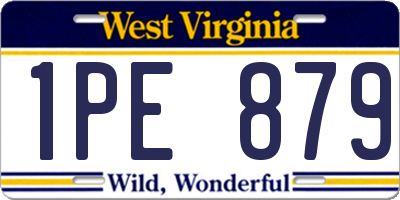 WV license plate 1PE879