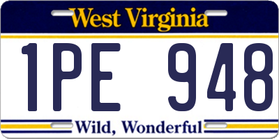 WV license plate 1PE948