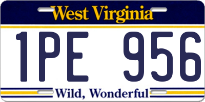 WV license plate 1PE956