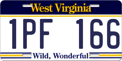 WV license plate 1PF166