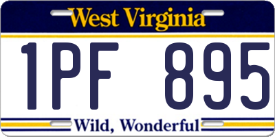 WV license plate 1PF895