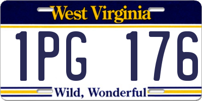 WV license plate 1PG176
