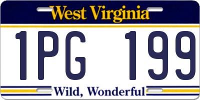 WV license plate 1PG199