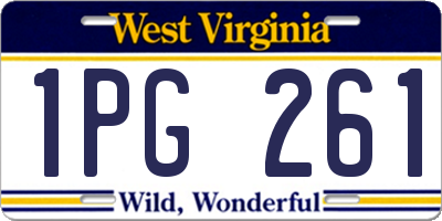 WV license plate 1PG261