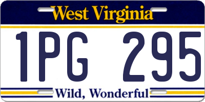 WV license plate 1PG295