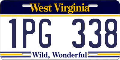 WV license plate 1PG338