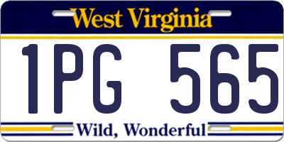 WV license plate 1PG565