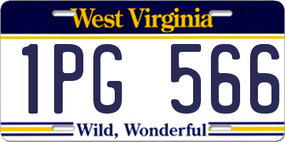 WV license plate 1PG566