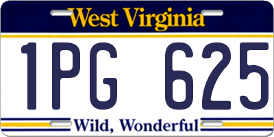 WV license plate 1PG625