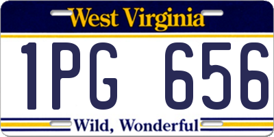 WV license plate 1PG656
