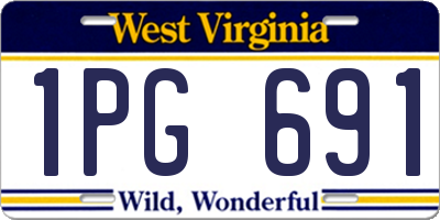 WV license plate 1PG691