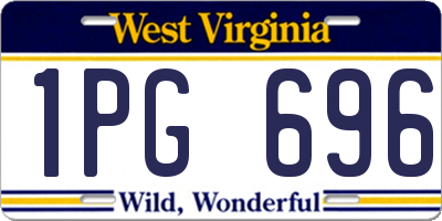 WV license plate 1PG696