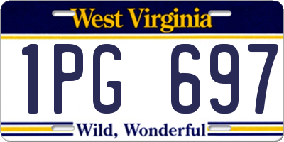 WV license plate 1PG697