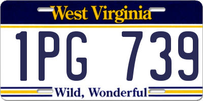 WV license plate 1PG739