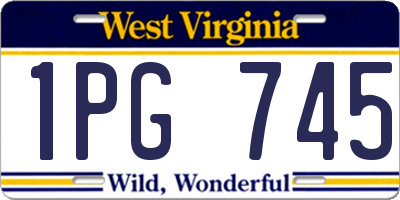 WV license plate 1PG745