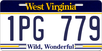 WV license plate 1PG779