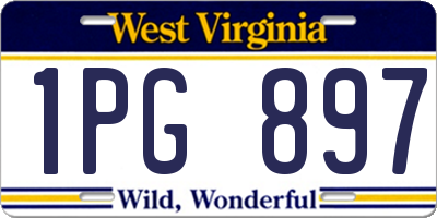 WV license plate 1PG897