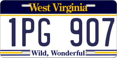 WV license plate 1PG907