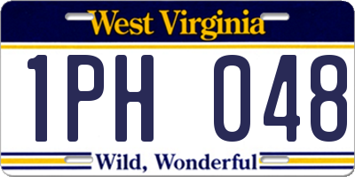 WV license plate 1PH048