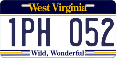 WV license plate 1PH052