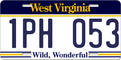 WV license plate 1PH053
