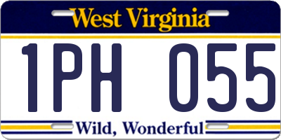 WV license plate 1PH055