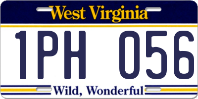 WV license plate 1PH056