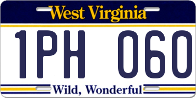 WV license plate 1PH060