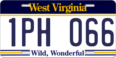WV license plate 1PH066