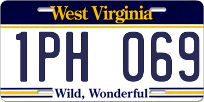 WV license plate 1PH069