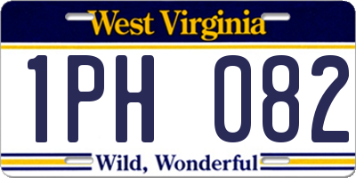 WV license plate 1PH082