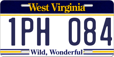 WV license plate 1PH084