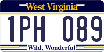 WV license plate 1PH089