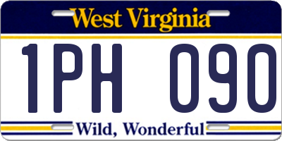 WV license plate 1PH090