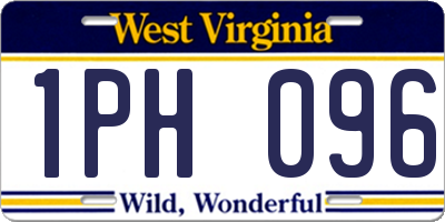 WV license plate 1PH096
