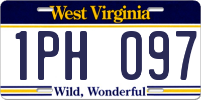 WV license plate 1PH097