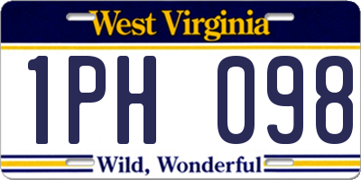 WV license plate 1PH098
