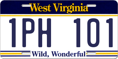 WV license plate 1PH101