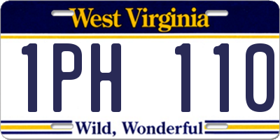 WV license plate 1PH110