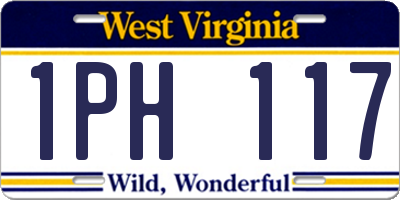 WV license plate 1PH117