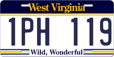 WV license plate 1PH119