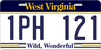 WV license plate 1PH121