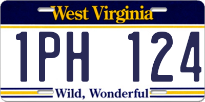 WV license plate 1PH124