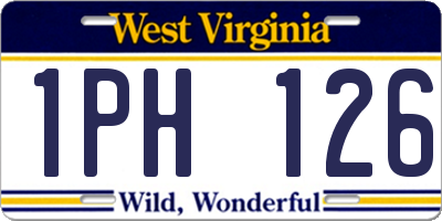 WV license plate 1PH126